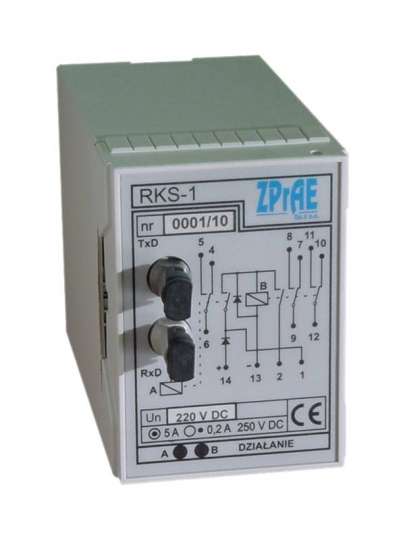 RKS-1 Przekaźnik wykonawczy pobudzany z łącza światłowodowego typu ST RKS-1 Przekaźnik wykonawczy pobudzany z łącza światłowodowego typu ST