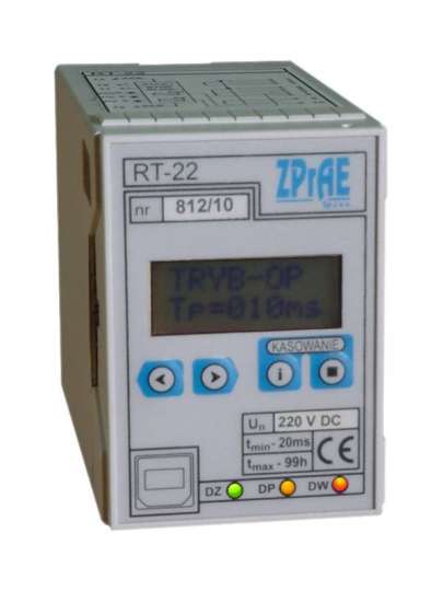 RT-22 Programowalny przekaźnik opóźniający w obwodach automatyki zabezpieczeń